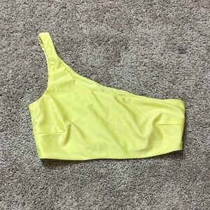 One-Shoulder Yellow Crop Top